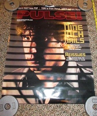 Rare Trent Reznor NIN Pulse Tower Records Mag 11/99 Promo Poster 18x22 EX