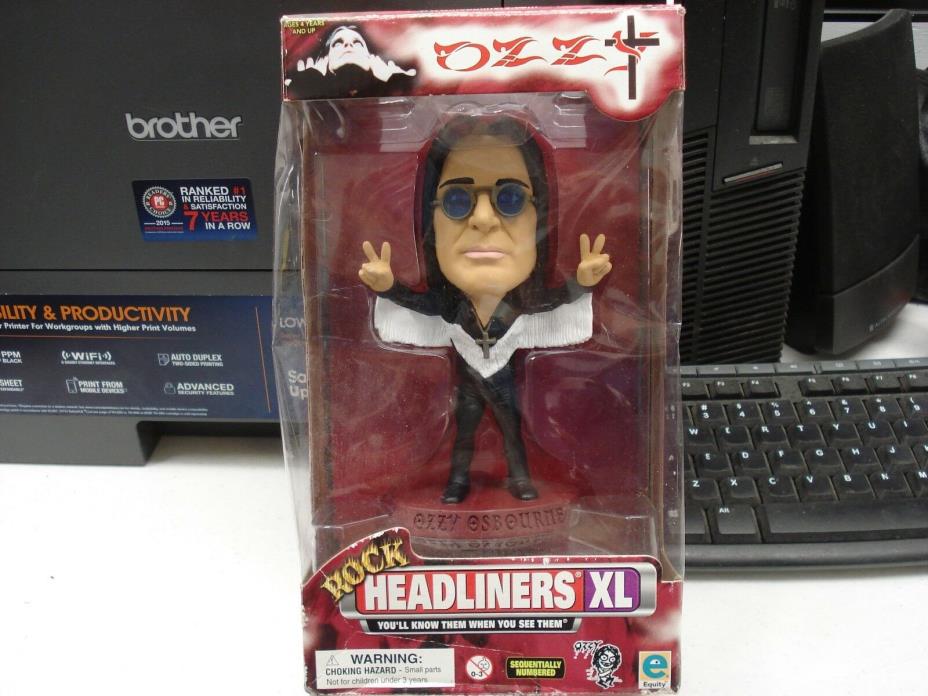 Ozzy Osbourne Rock Headliners XL Figure. NEW, Original Box & Packaging box rough