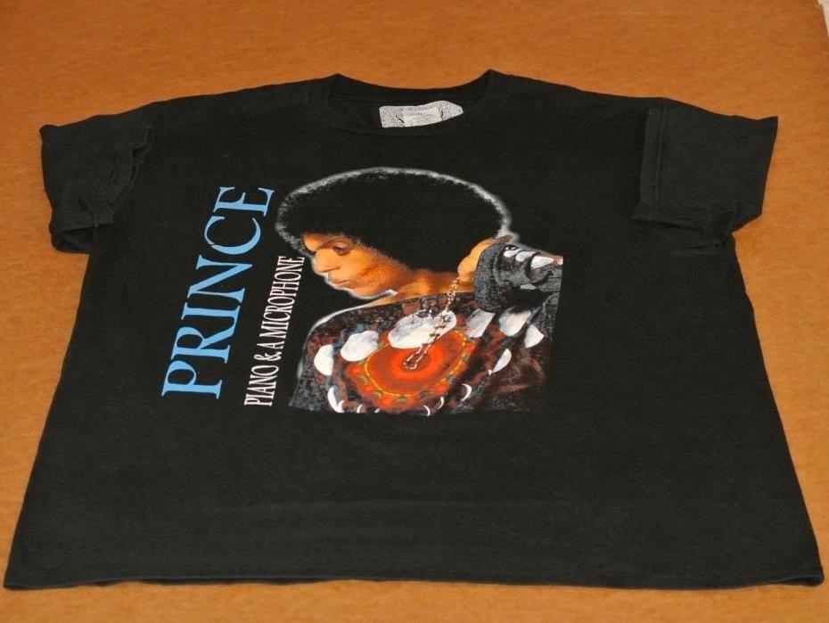 PRINCE - Piano & A Microphone US Tour Oakland 2016 Pre-Owned X Lrg Blk T-Shirt