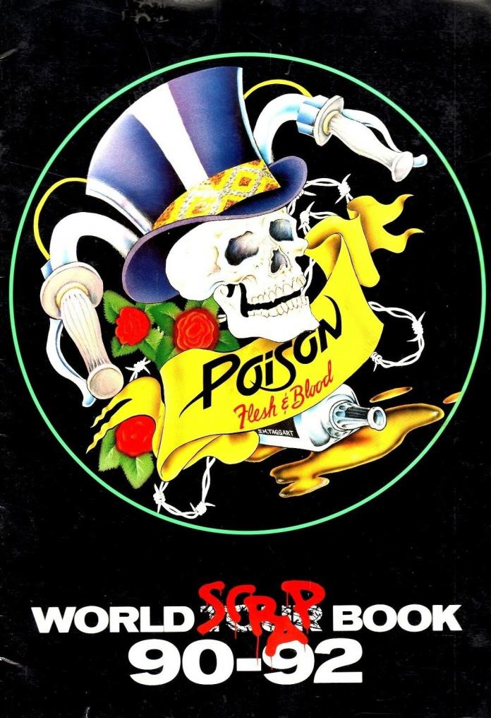 POISON 1992 / 1991 / 1992 WORLD SCRAPBOOK TOUR PROGRAM / BRET MICHAELS / VG 2 EX