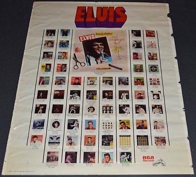 ELVIS PRESLEY 1978 ORIGINAL 28x36 ROLLED RCA RECORDS PROMOTIONAL POSTER!