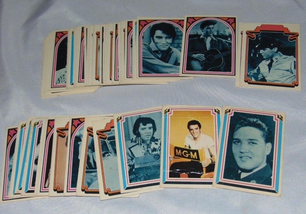 Vintage 1978 ELVIS Music Trivia BOX CAR Collector Cards 62 of 66 Card Set