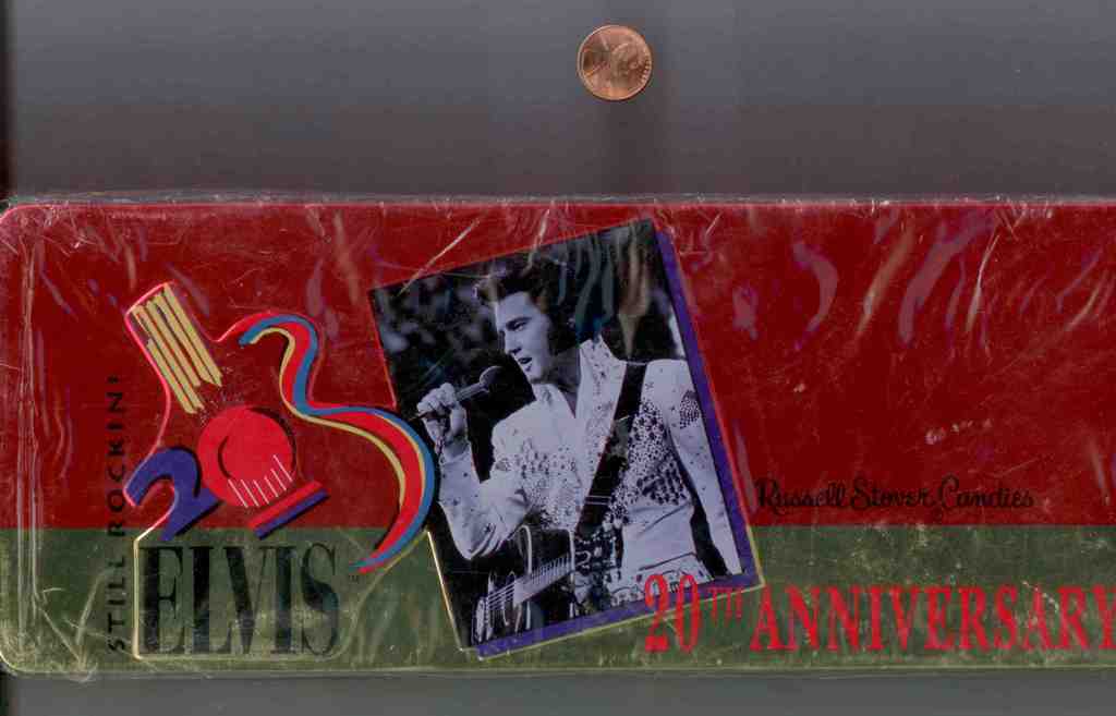 Elvis Presley 'Still Rockin' 20th Anniversary Rectang Tin(empty) Russell Stover