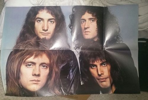QUEEN band Freddie Mercury 1976 book huge photo large poster magazine Vintage