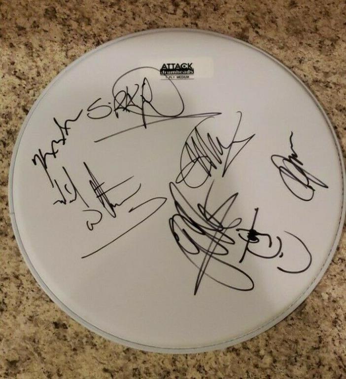 Queensryche Autographed Signed Drumhead Drum Head Q2K Era