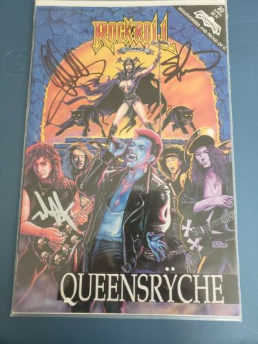 Vintage Autographed Queensryche Comic 6 Rock Comics