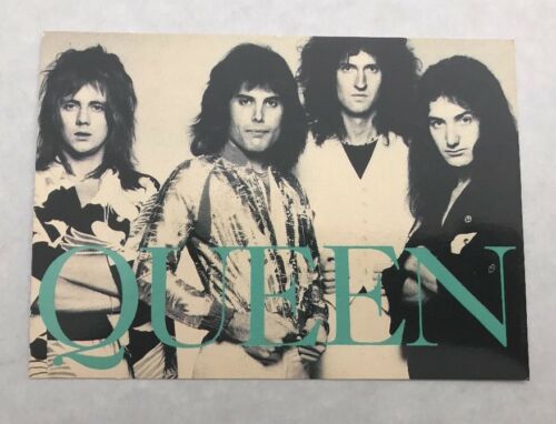 Freddie Mercury Queen Rock Group Original 4”X6” Photo Post Card UK Rare Unused