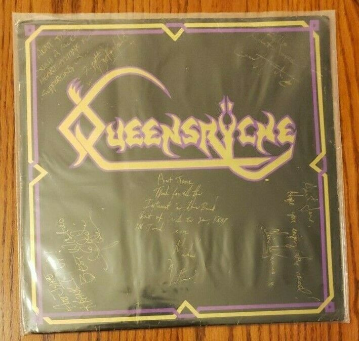 Queensryche Autographed Signed EP LP Record Vinyl By 5 TWICE 206 Records
