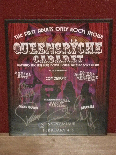 Pole flyer/concert poster Queensryche band signed cabaret show
