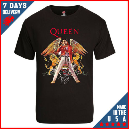 Queen Freddie Mercury T Shirt Queen Mercury T-Shirt Black Cotton Size S-5XL