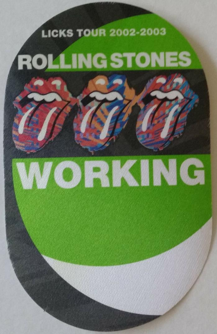 ** ROLLING STONES ** BACKSTAGE PASS - 2002 & 2003 LICKS TOUR - perfect - WORKING