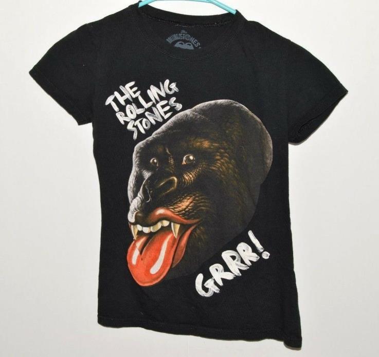 The Rolling Stones T-shirt Women Size Small Ape Grrr! Black Rock Band Tee