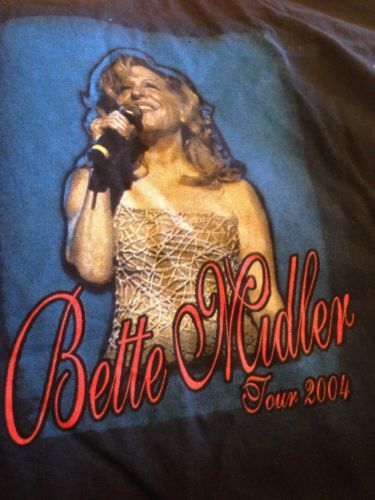 VIntage Bette Midler Tour 2004 Concert T-Shirt Anaheim CA New Black