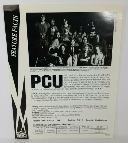 Rare Promo Advertise Press Sheet PCU 1994