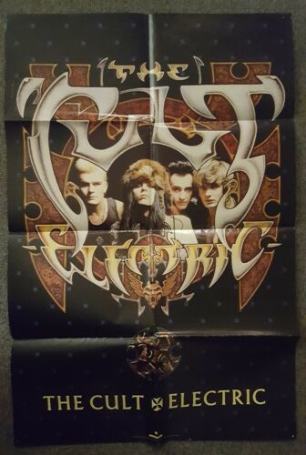 THE CULT ELECTRIC Promotional Poster 23 x 35 1987 Beggars Banquet Folded