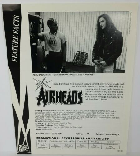 Rare Promo Advertise Press Sheet Airheads 1994