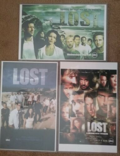 LOST Advertisement Billboard 3 Card Lot 11 X 17 Inches Manifest Producer TV ABC