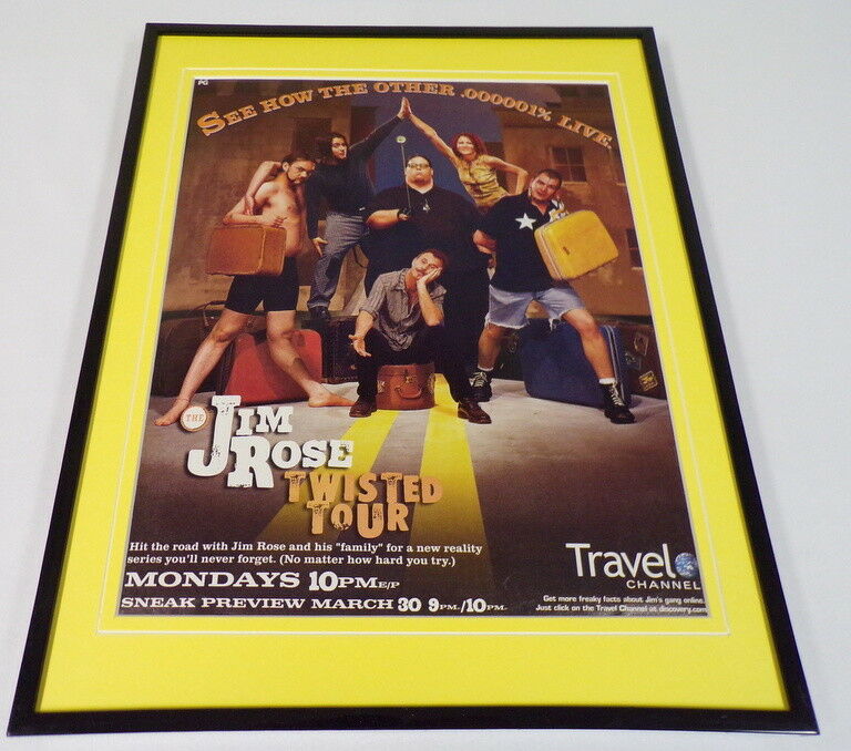 Jim Rose Twisted Tour 2003 Travel Channel Framed ORIGINAL Advertisement