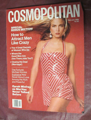 Vintage Cosmo Cosmopolitan Magazine February 1989 Rachel Williams Oprah Winfrey