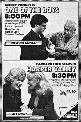 1982 Tv Ad BARBARA EDEN~Harper Valley PTA~Mickey Rooney~ONE OF THE BOYS