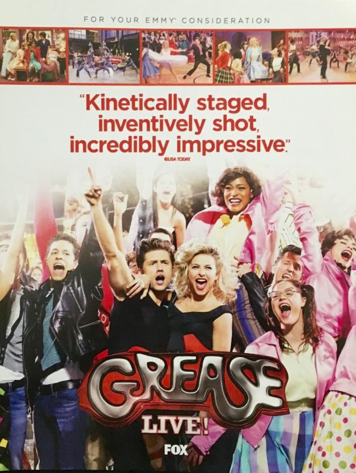 GREASE LIVE! Emmy consideration advertisement Julianne Hough Carly Rae Jepsen