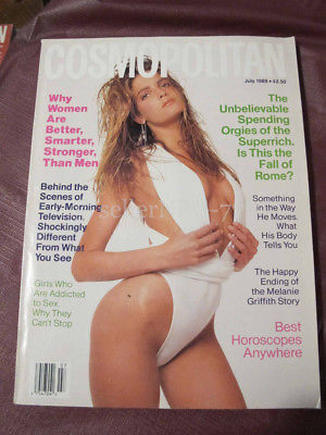 Vintage Cosmo Cosmopolitan Magazine July 1989 Stephanie Seymour Super Rich
