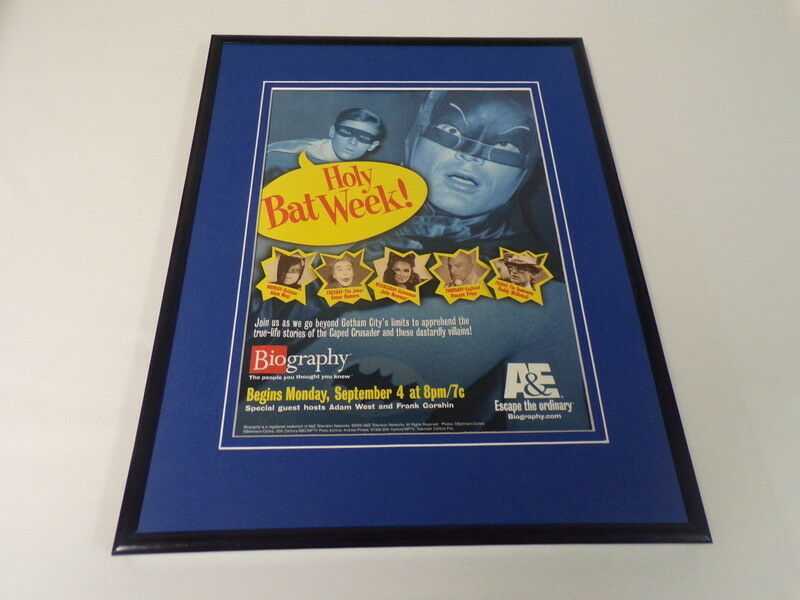 2000 Batman Batweek Biography Framed 11x14 ORIGINAL Advertisement Adam West