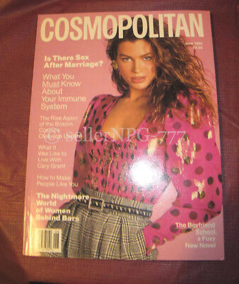 Cosmo Cosmopolitan Magazine June 1989 Carre Otis Cary Grant + Vintage Ads