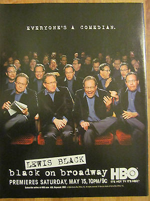 Lewis Black, Black on Broadway, Full Page Promotional Ad