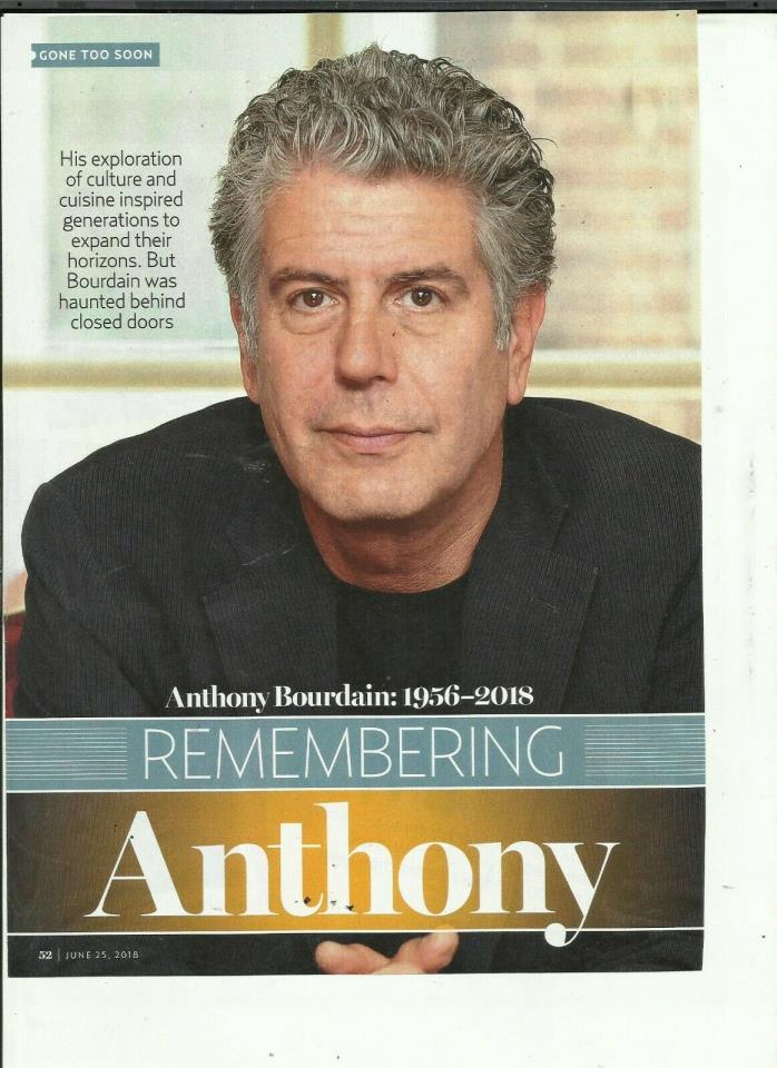 ANTHONY BOURDAIN MAGAZINE CLIPPINGS