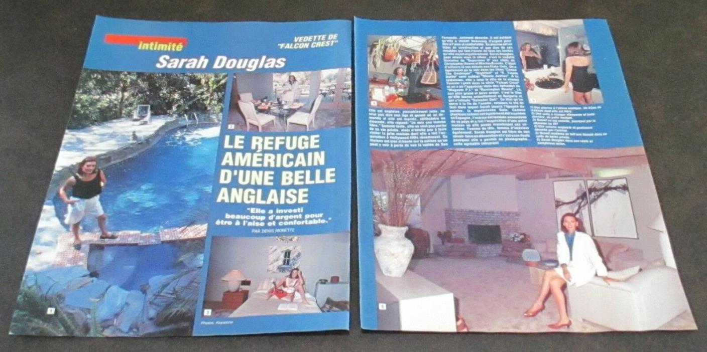 Sarah Douglas Falcon Crest fr Magazine Clippings Coupure de Presse 2 pages 1990