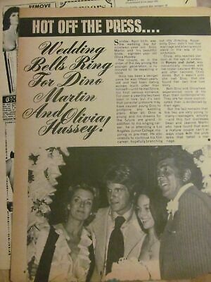 Olivia Hussey, Dino Martin Jr , Full Page Vintage Clipping