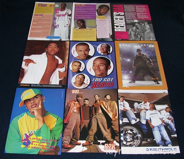 B2K Omarion Lil Fizz JBoog Raz B - 2 sets 17 Full page clippings Pinups Lot B305