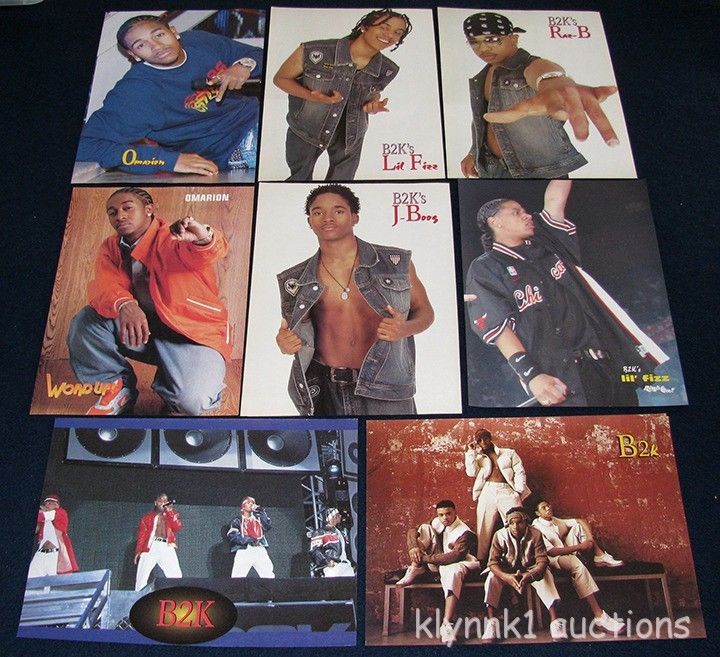 B2K Omarion Lil Fizz JBoog Raz B - 3 sets 24 Full page clippings Pinups Lot B309