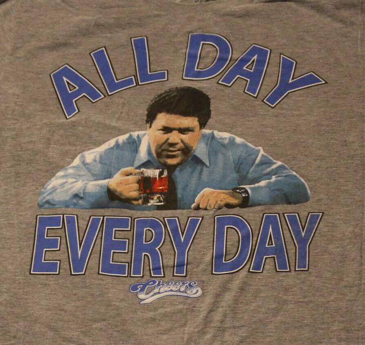 vintage 2013 CHEERS NORM All Day Every Day Beer Drinking T SHIRT