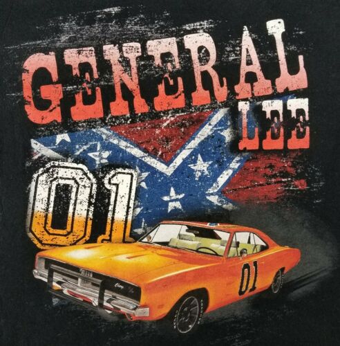 General Lee Medium Tee Shirt Dukes of Hazzard Car 01 TV Show Racing Flag A3