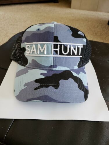 Sam Hunt Blue Camouflage Snapback Tour Trucker Hat/Cap - NEW NEVER WORN