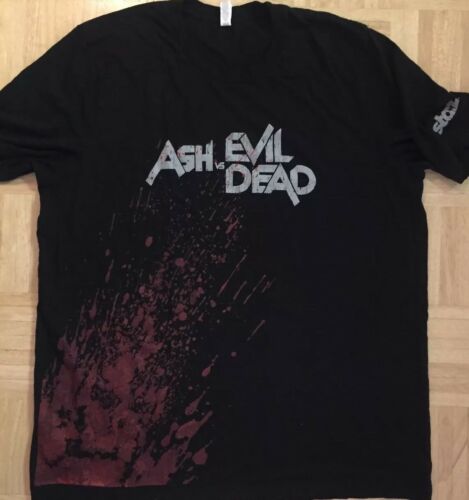 ASH vs EVIL DEAD Blood Splatter Starz TV  Series Show T-Shirt 2XL XXL