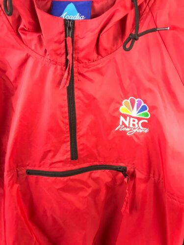NBC Television New York Peacock Pullover Windbreaker Hooded Jacket Acadia