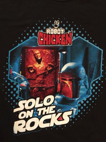 ROBOT CHICKEN “Solo On The Rocks” Star Wars Boba Fett T-shirt Sz: M