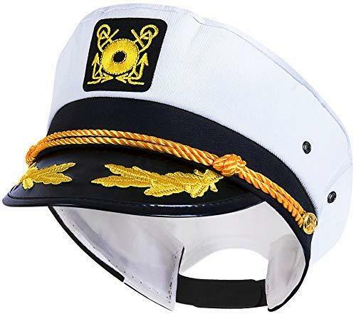 Unisex Men Women Skipper Hat Yacht Sailor Navy Captain Boat Ship Headgear Cap