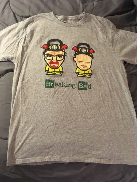 BREAKING BAD Walter and Jesse Gray Tee Men's XL T-Shirt  NICE! FAST!