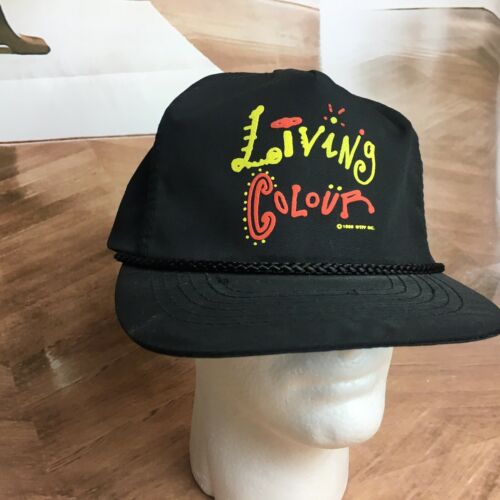 LIVING COLOUR 80-90’s Vintage HAT Ball Cap Otto Brand WTFF Spell Out Roped