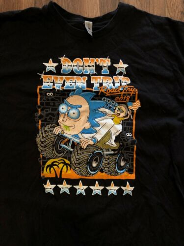 Rick And Morty Dont Even Trip Road Trip 2018 Tshirt Size XL