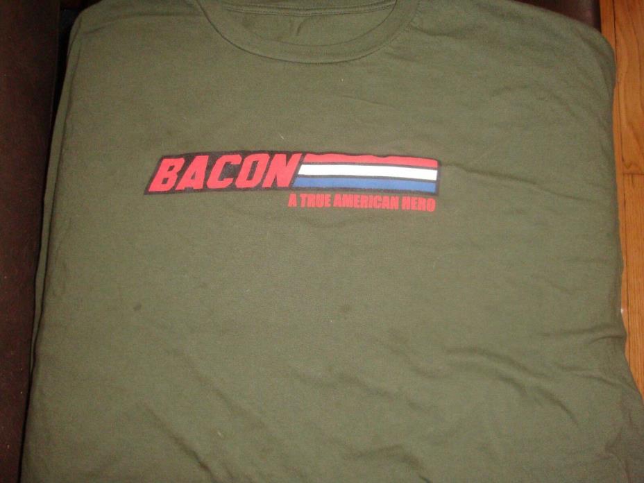 Ultra-Cool G.I. Joe Style Bacon T-Shirt, Size 2X, Nice Condition!