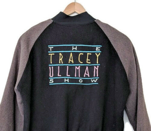 The Tracey Ullman Show Bomber Jacket Mens L Wool Embroidered TV Crew Reversible