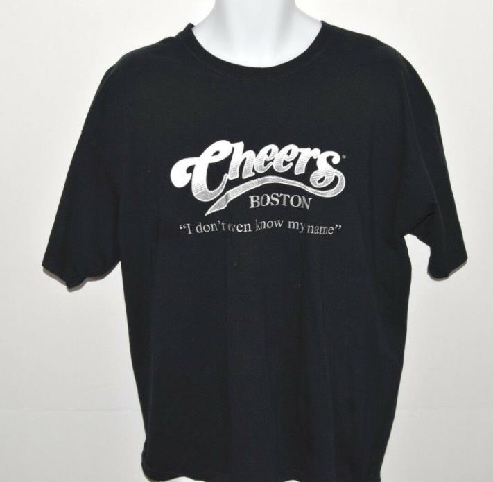 Cheers TV Show T-shirt Boston Mens Size XL I Don't Even Know My Name Bull Finch