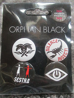 Orphan Black set of 4 Pins Button Badge Brand NeW !