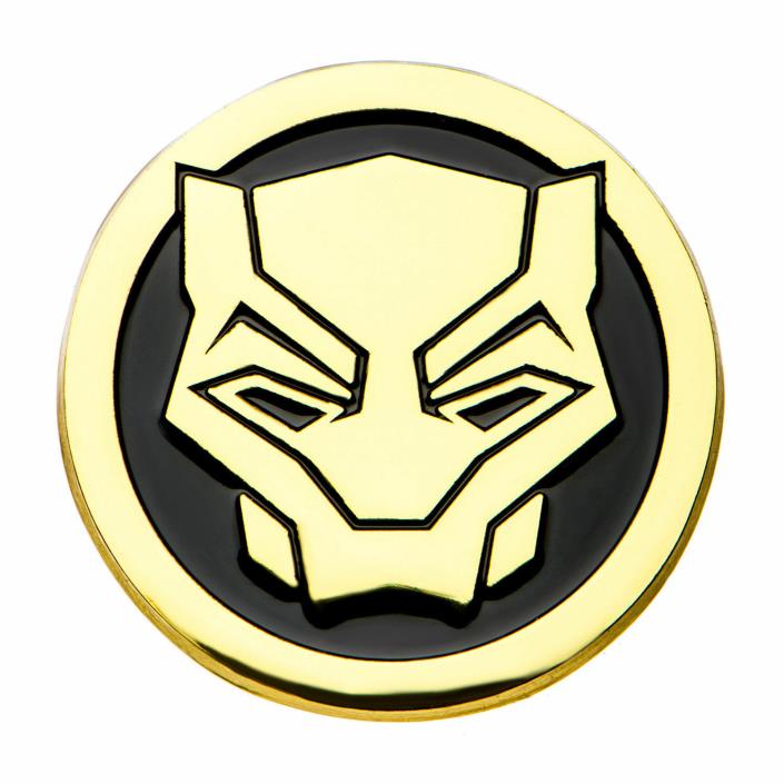 Marvel Metal Black Panther Lapel Pin - Gold & Black