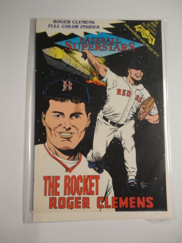 Set of 3 Baseball Superstar Comics Pete Rose Roger Clemens and Joe Dimaggio MLB